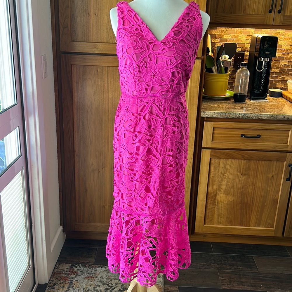 Gorgeous magenta lace dress brand new